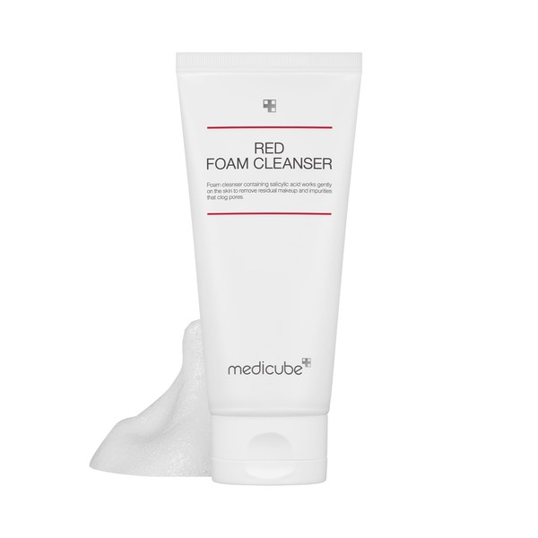 Medicube Red Foam Cleanser || A deep cleanse that helps relieve skin | Suitable for Acne-prone skin | Formulated with 0.45% Salicylic Acid | Korean skincare (120g)