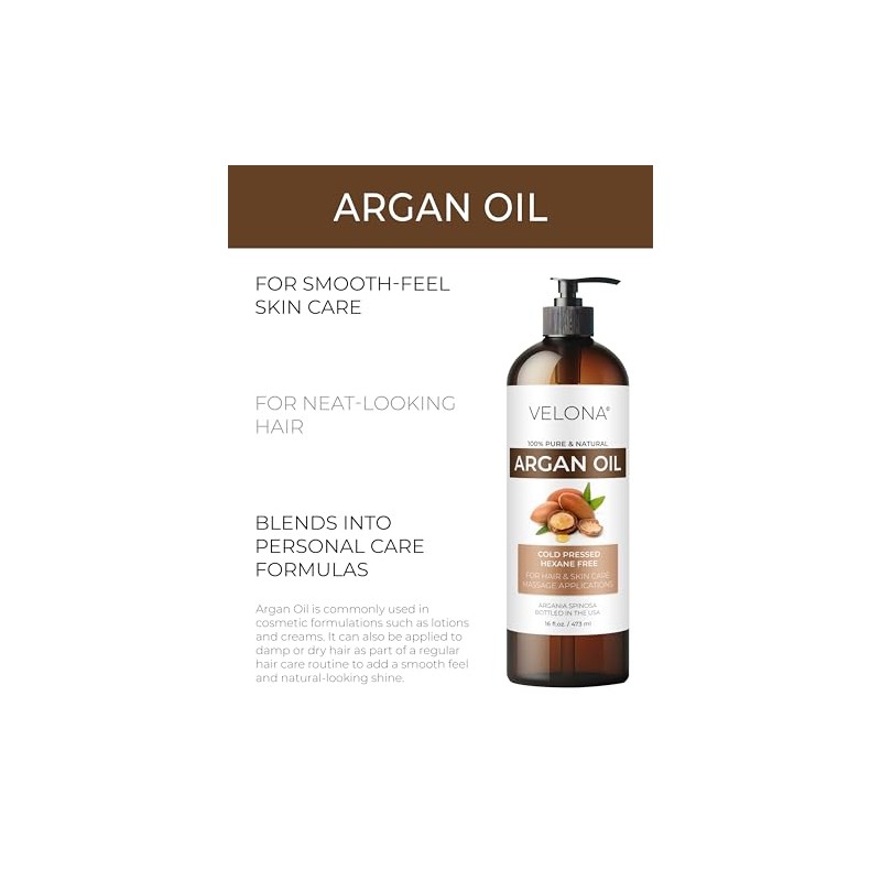 velona- Aceite de argán - 16 fl oz | Aceite