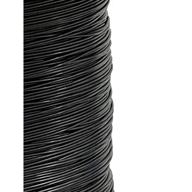 Laureola 1/16" to 3/32" PVC Coated Black Color Galvanized Cable 7x7 Strand Aircraft Cable Wire Rope (50 ft)