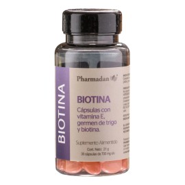 Biotina Pharmadan 300mcg Con Vitamina E C30 Caps Sin Sabor                                                                                            
