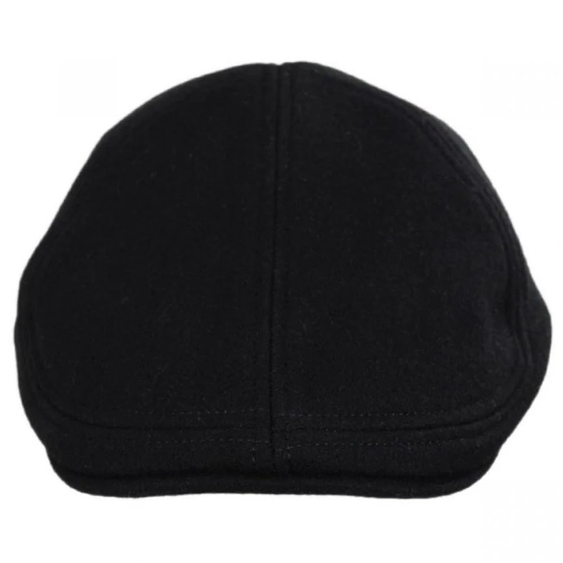 Wigens Men's Classic 100% Melton Wool Pub Cap Black