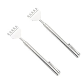 Zixui Grandchildren Set of 2, Stainless Steel, Extendable, Longest Length 19.7 inches (50 cm), Lightweight, Compact, Portable, Bag, Back, Scratching, Simple, Respect for the Aged Day
