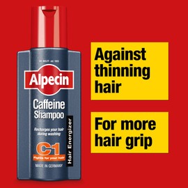 Alpecin Alpecin Caffeine Shampoo C1 2x 375ml | Shampoo for Stronger and Thicker Hair | Natural Hair Growth Shampoo for Men | Made in Germany