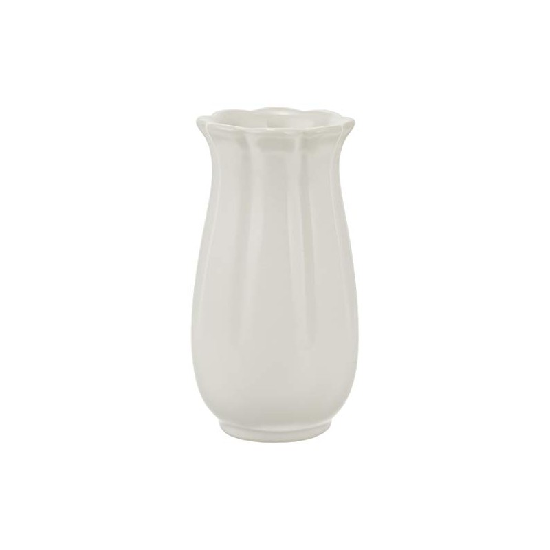 K-I GREENHOUSE Monochrome Flower Base Vase 006-C-W White