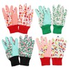 VEGCOO 4 Pairs Gardening Gloves for Women, Thorn Proof Ladies