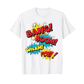 Bang Boom Pow Wham Comic Bubbles T-Shirt