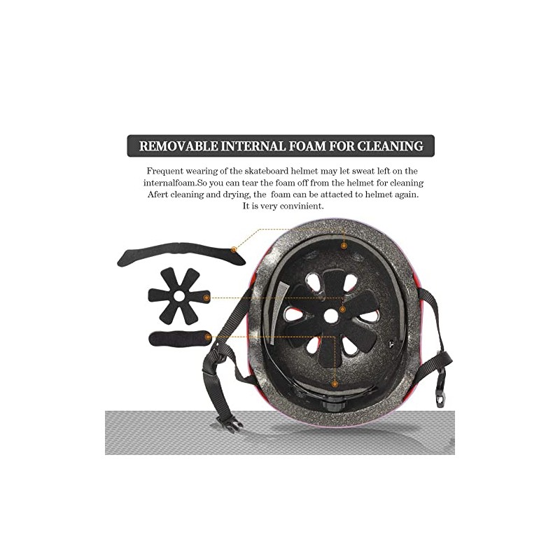 Tourdarson Skateboard Helmet Impact Resistance Ventilation for Youth & Adults