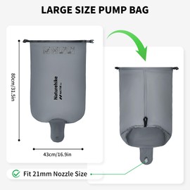 Naturehike Pump Sack Roll Top Compression Pump Bag for Sleeping Mats, Portable Pump Sack for Camping Mats, Sleeping Pad, Inflatable Air Mattress
