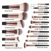 15 Piezas Brochas De Maquillaje Profesional Color Negro