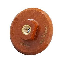 100 mm Diameter Polisher for Velcro Pads Plastic Resin Mounting Screws: M16 (ISO Screws) (Zipper) Closure Wet Polishing