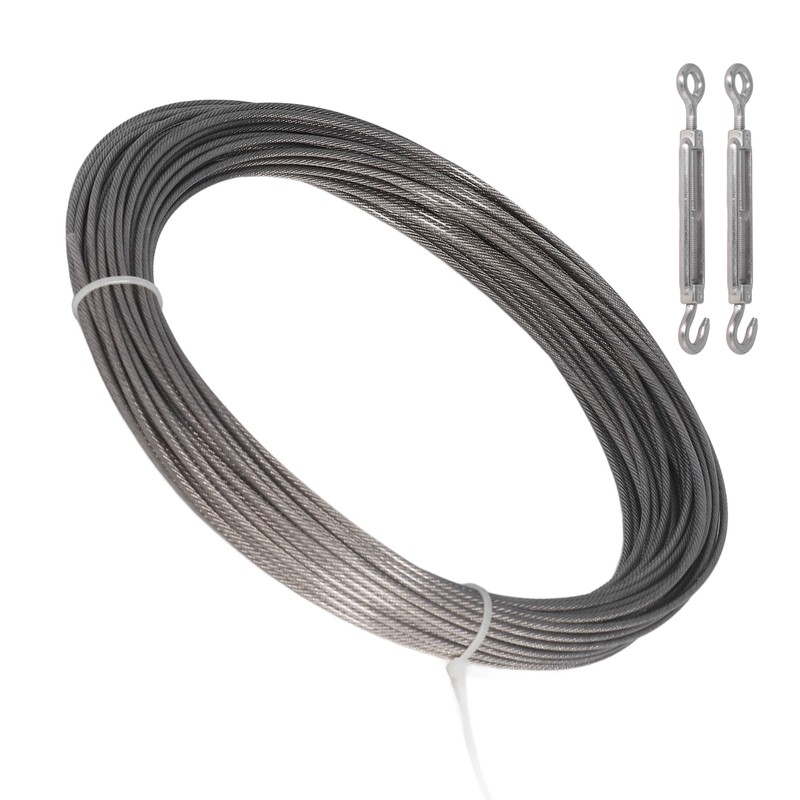 Stainless Steel Wire Rope Set Rust Proof Prevent Corrosion PVC