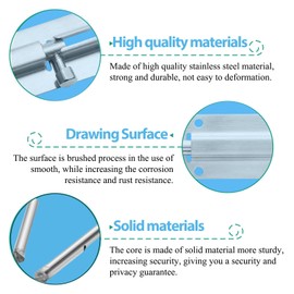 Door Sliding Bolt Latch, 3 Inch Sliding Bolt Latches Stainless Steel Bolt Locks Hardware with Screw for Window Door Furniture