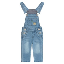 KIDSCOOL SPACE Little Girls Denim Overalls,Boys Adjustable Jeans Workwear,Light Blue,6