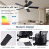 FUMLTP 42 inch Modern Ceiling Fans with Lights APP/Remote Control,