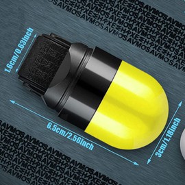 Identity Protection Roller Stamp Wide Rolling Theft Identity Prevention Stamp for Secure Confidential ID Blackout Security, Anti Theft and Privacy Safety (Yellow)