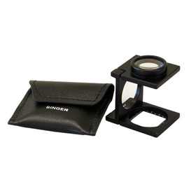 Binger 8x folding magnifier metal optical glass linen tester compact size Inch and Mm