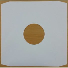 12" White Paper Record Inner Sleeves x 50