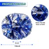 Lovecheer 2PCS Pom Poms Cheerleading Blue and Silver Metallic Cheer