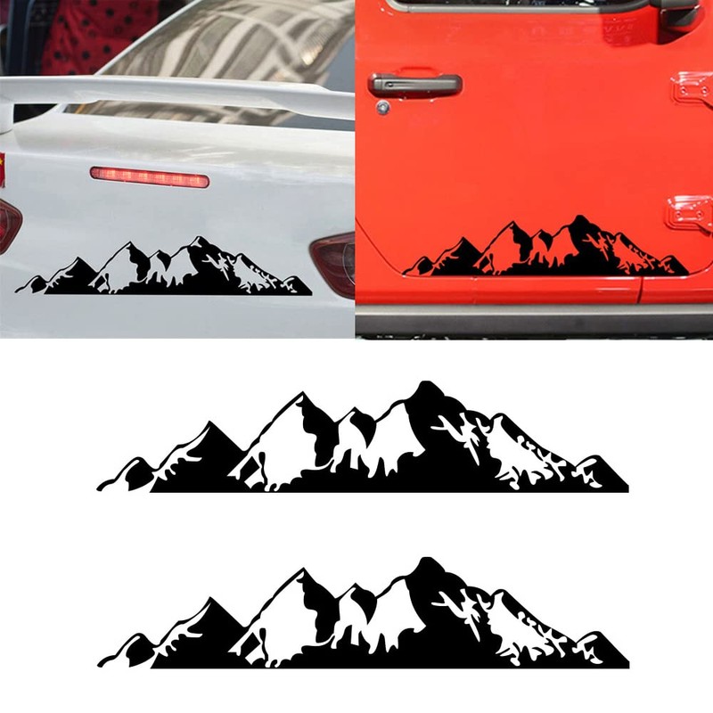 Baceyong Car Body Sticker Black Mountain PVC Car Sticker