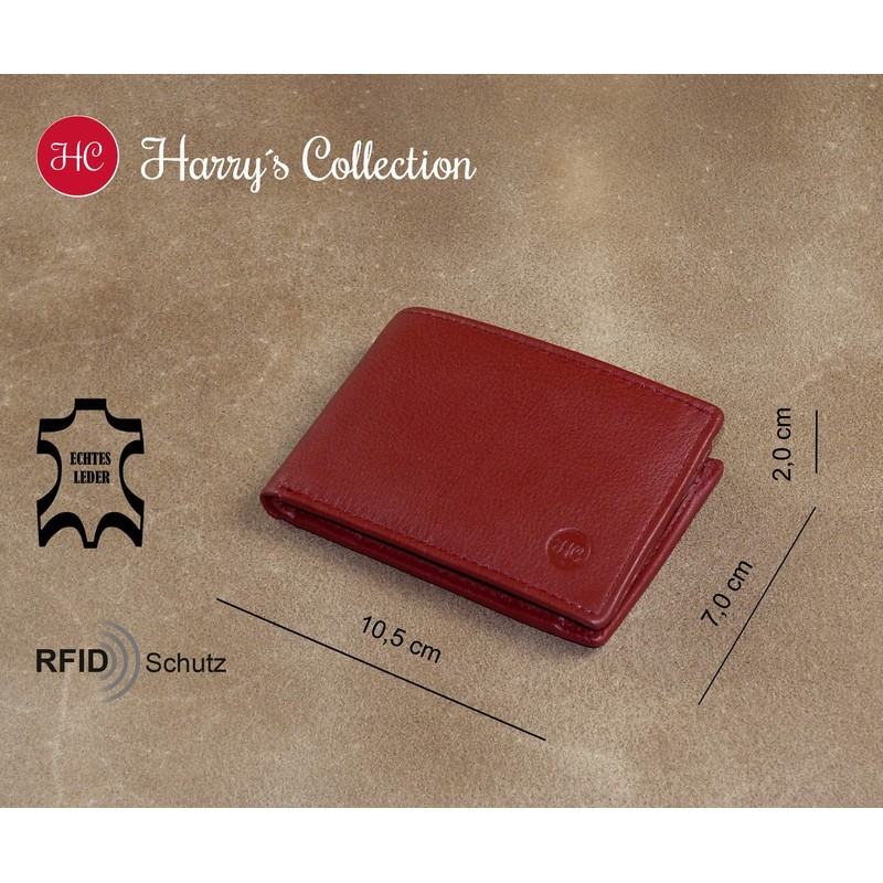 Harrys-Collection Small Handy Wallet Soft Nappa Leather with RFID Protection
