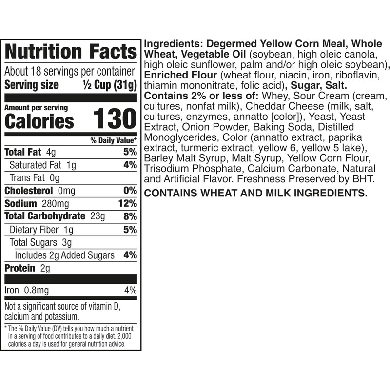 Chex Mix Cheddar Snack Mix, Salty Snacks Tub, 20 oz