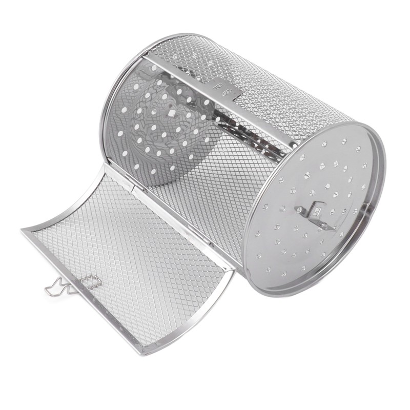 Rolling Grilling Basket Stainless Steel Grill Cage Round Stainless Steel