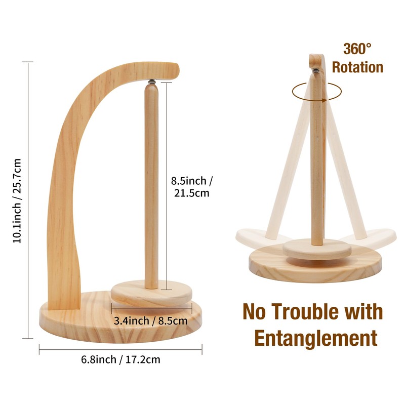 OPUHOHR Yarn Holder for Knitting and Crocheting, Yarn Ball Holder,