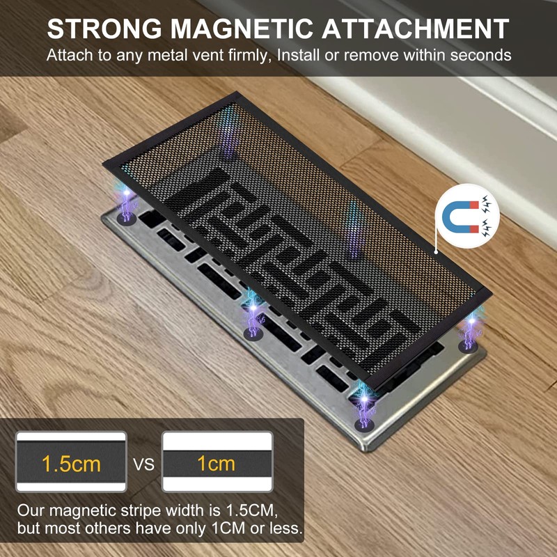 Extra Strong Magnetic Floor Vent Covers, Upgrade Air Vent Screen