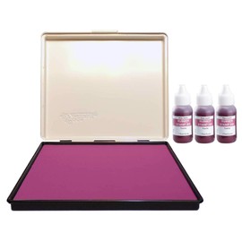 Infusion 8" x 12" Extra Large Industrial Stamp Ink Pad, Your Go to Large Stamp Ink Pad for Bright Color, Even Coverage and Durability, Fuchsia Stamp Pad