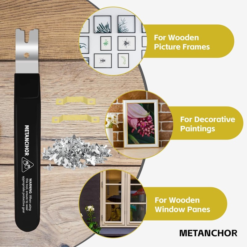 Glazier Point Driver, Push Mate and Glazer's Tool with 120