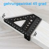 3D Mitre Square Multifunctional 22.5-90 Angle Measure Aluminium Alloy High