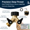 DBR Tech® Heavy Duty 2 Way Hose Splitter (Premium Brass