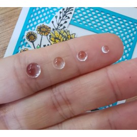 Alinacutle Clear Simulation Dewdrop Sequins,Transparent Water Droplets Resin Round Beads, for Paper Card/Scrapbooking/DIY Craft/Nail Art/Lady Makeup/Flower Decor, Assorted Sizes 680/PK