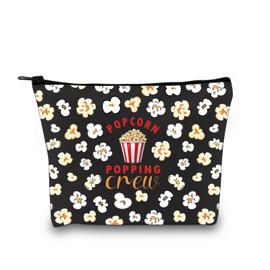 PYOUL Popcorn Lover Gift Popcorn Popping Crew Makeup Bag Film Lover Cosmetic Bag Movie Night Gift Cinema Staff Gift (Popcorn Popping Bag)