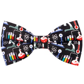 OCIA Cute Pattern Pre-tied Bow Tie Adjustable Bowties for Adult & Children Black White Blue Red Yellow (Chemistry)