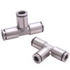 Jienk 2PCS 3/8" Tube OD Union Tee Push to Connect