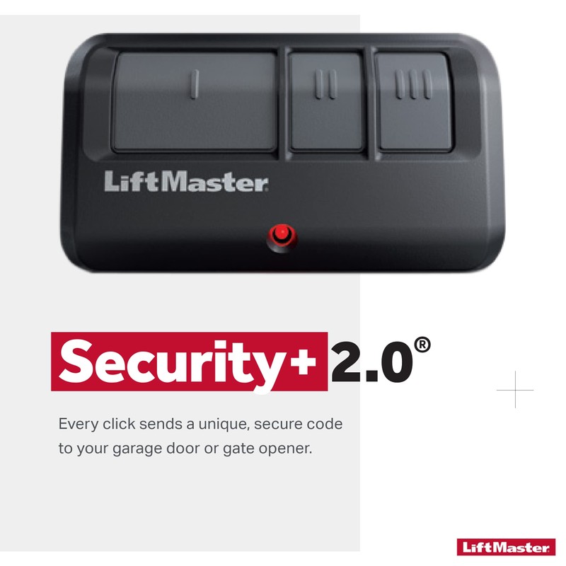 LiftMaster 893Max Security+ 2.0 3-Button Gate Operator Remote Control with