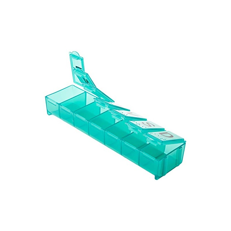 Pillendose, Kunststoff, 7 Tage, Weiß