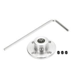 sourcing map 1 Pcs 8mm Flange Coupling Connector Rigid Guide Model Coupler Accessory Shaft Axis Fittings with Mini Hex Wrench and Fastening Screw for DIY RC Model Motors