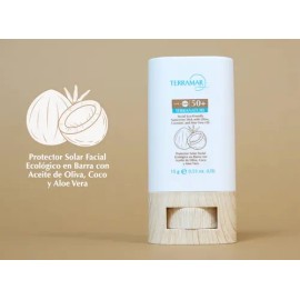 Terramar Protector Solar Facial 50+ Ecológico En Barra 15 G