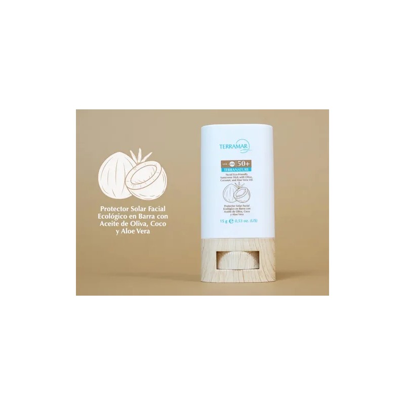 Terramar Protector Solar Facial 50+ Ecológico En Barra 15 G