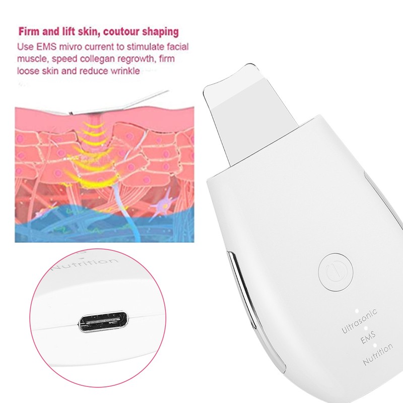 Household Ultrasonic Skin Scrubber EMS MicroCurrent Blackhead Removal Face Pore