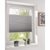 DécoProfi Honeycomb Pleated Blind, No Drilling, Blackout White, 35 cm