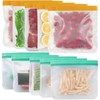 Careuoklab 10 Pack Reusable Food Storage Gallon Bags, Large Capacity