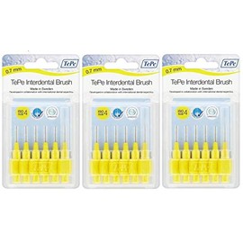 TePe Yellow Interdental Brush 0.7mm 6 Brushes X Pack of 3 [YOUR CARE]