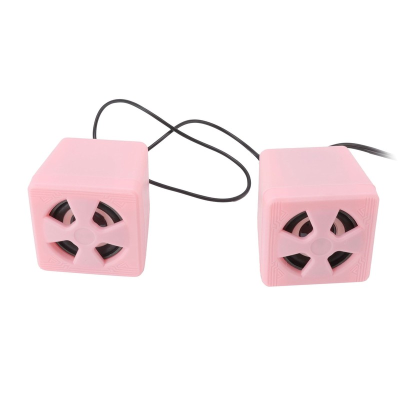 1 Pair 3.5mm Desktop Speaker Stereo Surround Sound Volume Adjustment