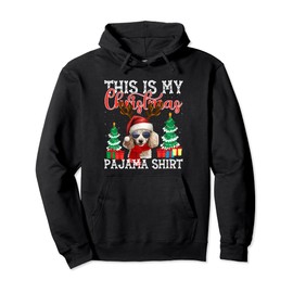 Xmas Family Matching Reindeer Poodle Christmas Costume Pullover Hoodie
