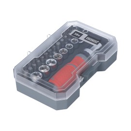 HELPMATE 38 Piece Socket and Bit Set Chrome Vanadium Steel Corrosion Resistant Magnetic Bit Holder with Ratchet Screwdriver