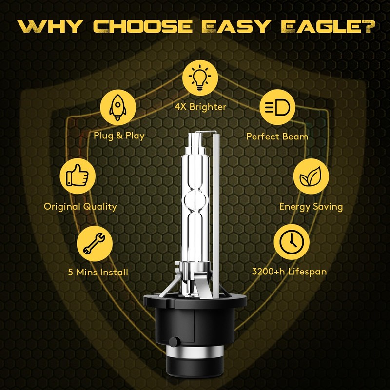 EASY EAGLE D4S HID Xenon Headlight Bulbs Compatible with Lexus