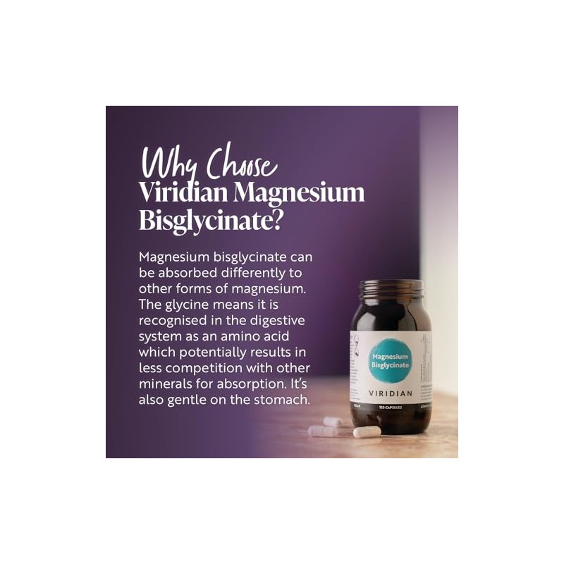 Viridian - High Potency Magnesium Bisglycinate - 120 Capsules –